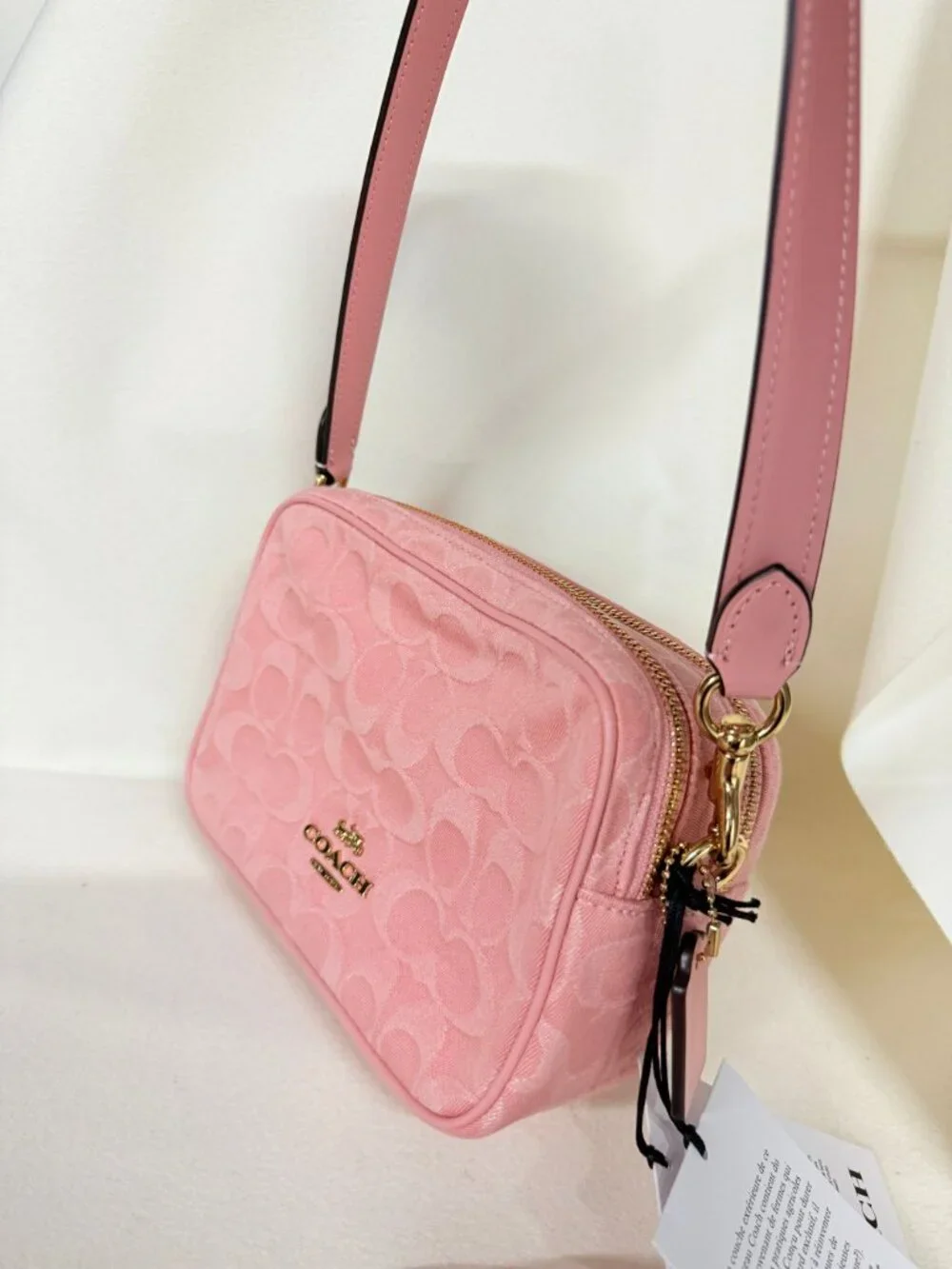 coach Mini Carey Crossbody Bag In Signature Denim cen19